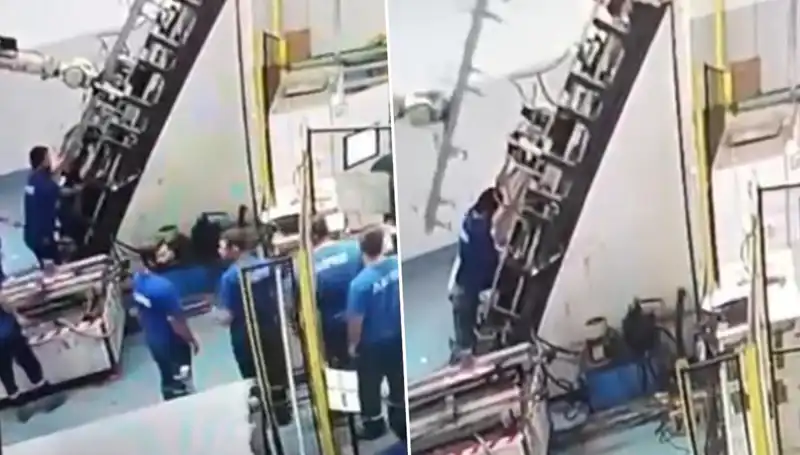 Fabrikada Dehşet Anları: Makine Sırtına Saplandı, Çalışan Yaralandı